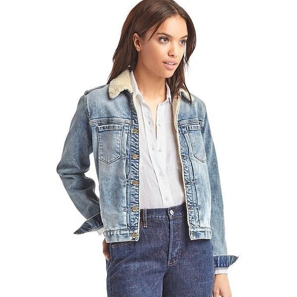 gap sherpa denim jacket